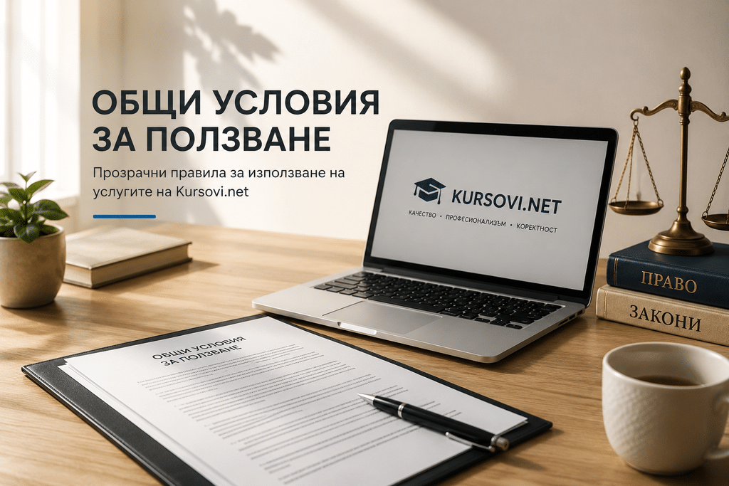 Общи условия за ползване на Kursovi.net